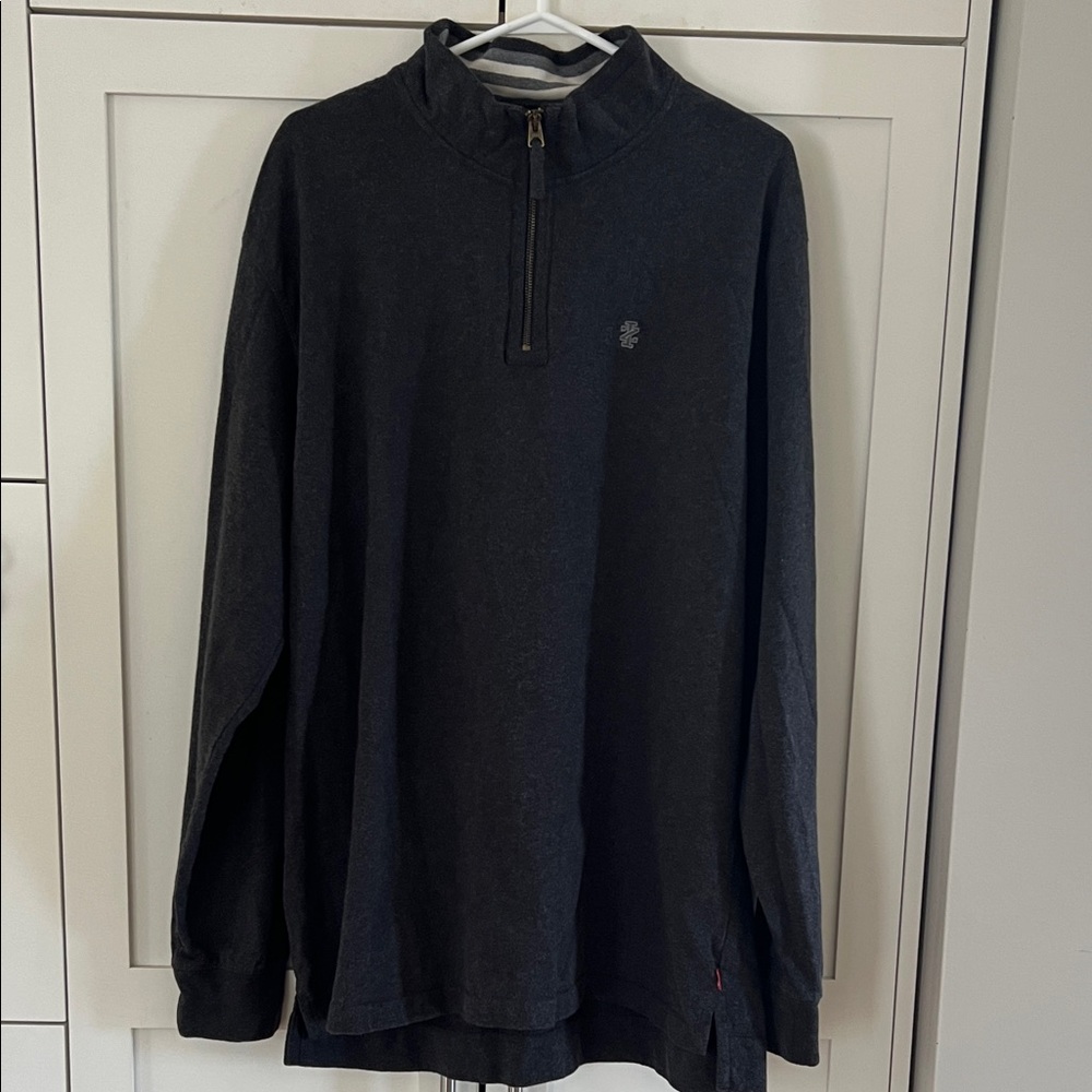 Izod Men's Dark Gray Zip-Up Sweater